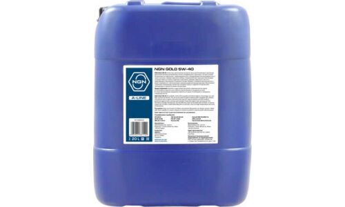 Масло моторное NGN A-Line Gold 5w40, синтетическое, API SN/CF, ACEA A3/B4, универсальное, 20л, арт. V272085810