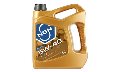 Масло моторное NGN A-Line Gold 5w40, синтетическое, API SN/CF, ACEA A3/B4, универсальное, 4л, арт. V272085302