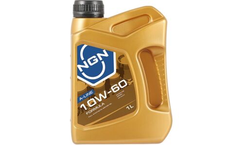 Масло моторное NGN A-Line Formula 10w60, синтетическое, API SN/CF, универсальное, 1л, арт. V272085629