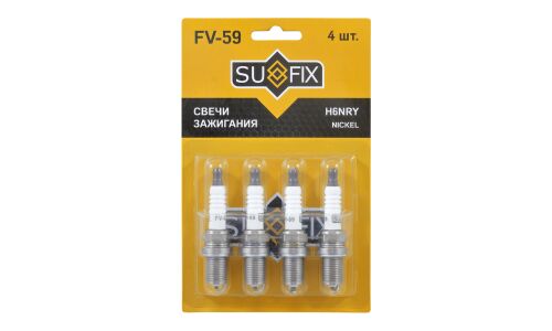 Свеча зажигания Sufix с никелевым электродом, арт. FV-59