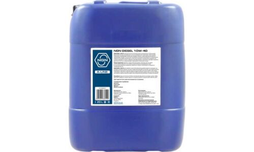 Масло моторное NGN A-Line Diesel 10w40, полусинтетическое, API SL/CF, ACEA A3/B3, универсальное, 20л, арт. V272085817