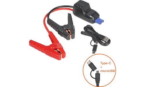 Портативное пусковое устройство Airline, с функцией Power Bank, 12000мАч, 12В, ток пуска 750А, 2хUSB порта, с фонариком, чехол для хранения, арт. AEAB006