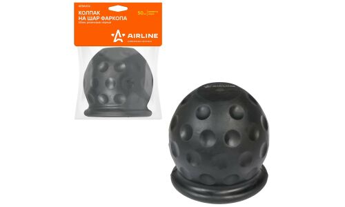 Колпак на шар фаркопа Airline, 50мм, резиновый, чёрный, арт. AEBA006