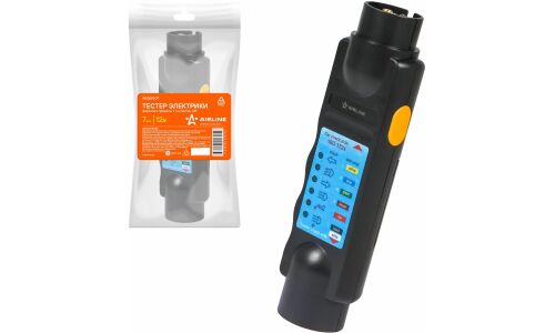 Тестер электрики фаркопа и прицепа 7 контактов 12В AIRLINE, арт. AEBA007