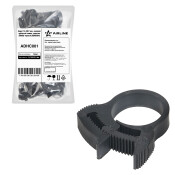 Хомут 16-20/7 мм, силовой зубчатый замок, пластик (ПА66) черный AIRLINE, арт. ADHC001
