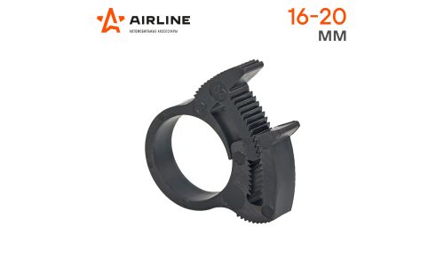 Хомут пластиковый силовой Airline зубчатый замок, ширина 7мм, черный, комплект 50 шт, арт. ADHC001