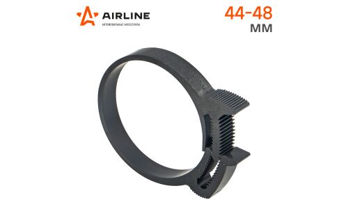Хомут пластиковый силовой Airline зубчатый замок, ширина 9мм, черный, комплект 25 шт, арт. ADHC009