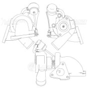 Турбокомпрессор для а/м Ford Transit (06-) 2.4D (тип TD03) Luzar, арт. LAT 1008
