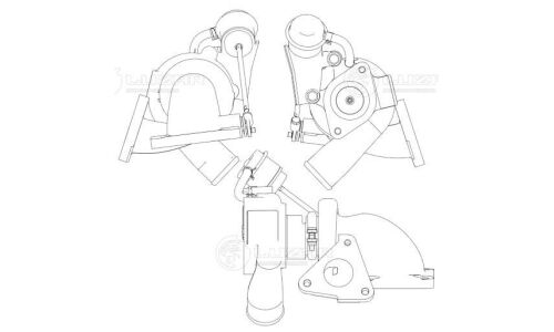 Турбокомпрессор для а/м Ford Transit (06-) 2.4D (тип TD03) Luzar, арт. LAT 1008