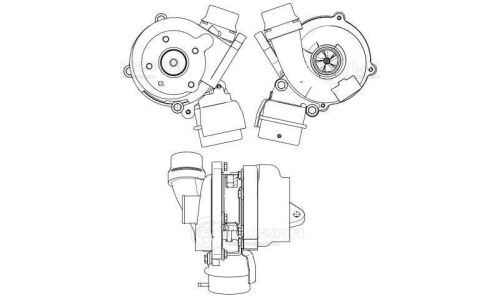 Турбокомпрессор для а/м Renault Megane (02-)/Scenic (03-) 1.5dCi (K9K) (тип BV39) Luzar, арт. LAT 0901