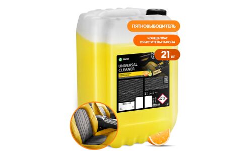 Очиститель салона Grass Universal Cleaner, пенный, для пластика, кожи и ткани, канистра 21кг, арт. 110509