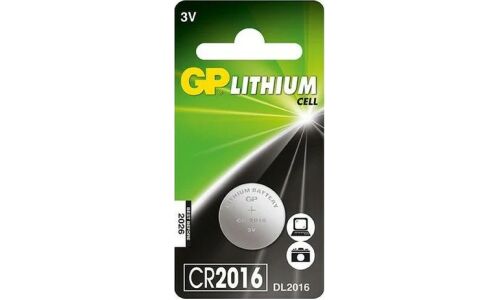 Батарейка литиевая GP Batteries Lithium, CR2016 (Ø16.0x1.6мм), 3В, 1 шт, арт. GPCR2016-2CRU1
