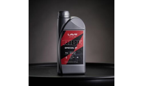 Масло для мотоциклов Lavr Motoline Ride Special 2Т, синтеическое, API TC, JASO FD, 2-тактное, 1л, арт. Ln7743
