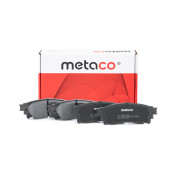 Колодки тормозные дисковые Metaco, задние, комплект на ось (4 шт), арт. 3010-302