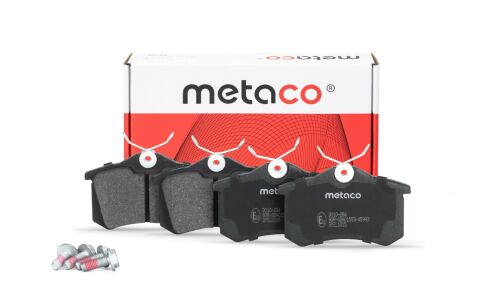 Колодки тормозные дисковые Metaco, задние, комплект на ось (4 шт), арт. 3010-284