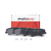 Колодки тормозные дисковые Metaco, передние, комплект на ось (4 шт), арт. 3000-750