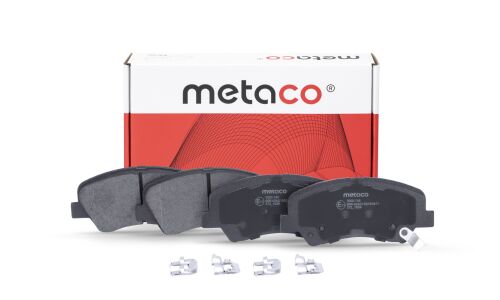 Колодки тормозные дисковые Metaco, передние, комплект на ось (4 шт), арт. 3000-745