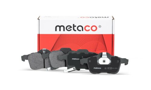 Колодки тормозные дисковые Metaco, передние, комплект на ось (4 шт), арт. 3000-546