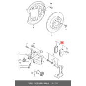 Колодки тормозные дисковые VAG, задние, комплект на ось (4 шт), арт. 5Q0698451AA