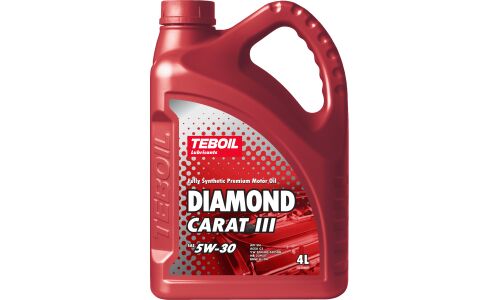 Масло моторное Teboil Diamond Carat III 5w30, синтетическое, API SN, ACEA C3, универсальное, 4л, арт. 3453947