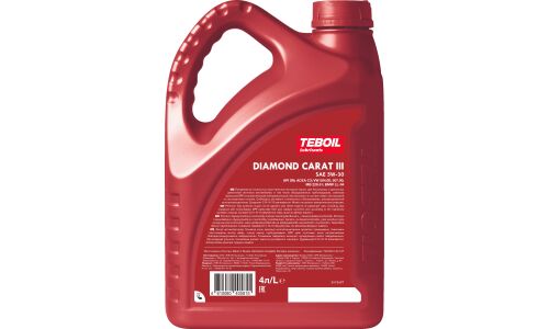 Масло моторное Teboil Diamond Carat III 5w30, синтетическое, API SN, ACEA C3, универсальное, 4л, арт. 3453947