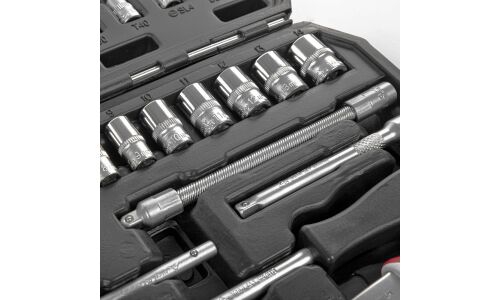 Набор инструментов Arnezi, с трещоткой, под размер 1/4", комплект 46 предметов, арт. R0900046