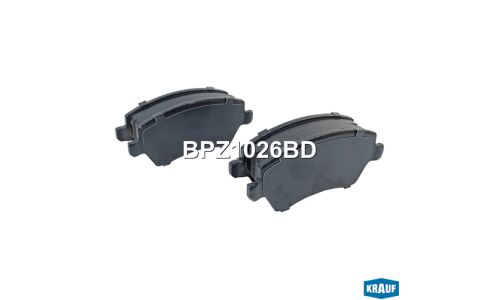 Колодки тормозные дисковые Krauf, комплект на ось (4 шт), арт. BPZ1026BD