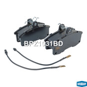 Колодки тормозные дисковые Krauf, комплект на ось (4 шт), арт. BPZ1031BD
