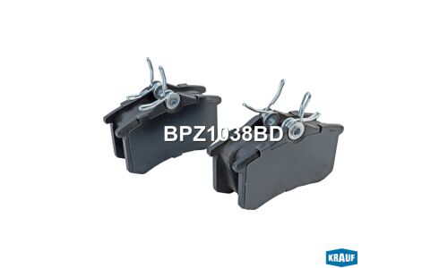 Колодки тормозные дисковые Krauf, комплект на ось (4 шт), арт. BPZ1038BD