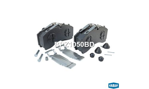 Колодки тормозные дисковые Krauf, комплект на ось (4 шт), арт. BPZ1050BD
