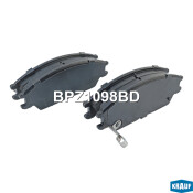 Колодки тормозные дисковые Krauf, комплект на ось (4 шт), арт. BPZ1098BD