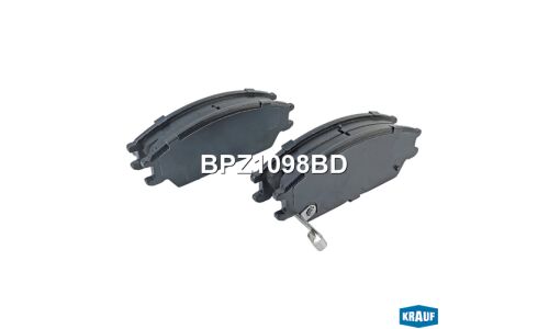 Колодки тормозные дисковые Krauf, комплект на ось (4 шт), арт. BPZ1098BD