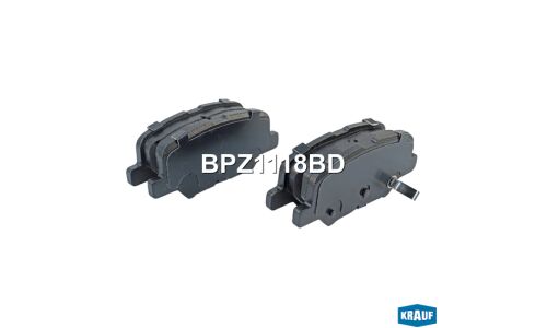 Колодки тормозные дисковые Krauf, комплект на ось (4 шт), арт. BPZ1118BD