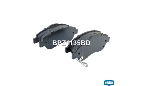 Колодки тормозные дисковые Krauf, комплект на ось (4 шт), арт. BPZ1135BD