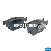Колодки тормозные дисковые Krauf, комплект на ось (4 шт), арт. BPZ1136BD