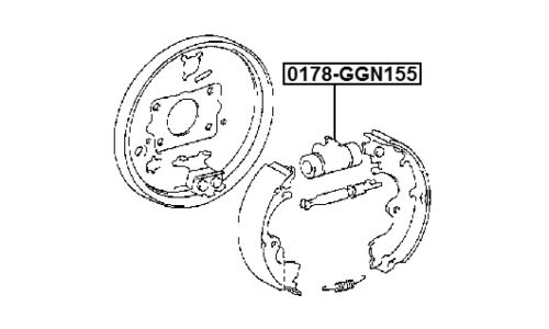 Рабочий тормозной цилиндр Febest, задний, арт. 0178-GGN155