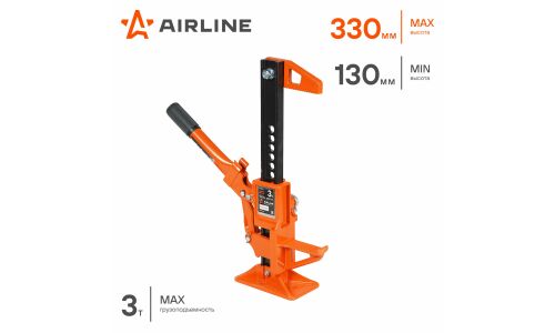 Домкрат рычажный реечный Airline, 3000кг, подъём 130–330мм, арт. AJ-FR-20