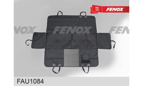 Чехол-накидка Fenox, для заднего ряда (автогамак для животных), оксфорд, черный цвет, 1 предмет, арт. FAU1084