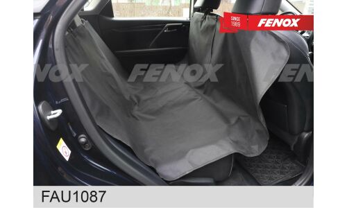 Чехол-накидка Fenox, для заднего ряда (автогамак для животных), оксфорд, черный цвет, 1 предмет, арт. FAU1087