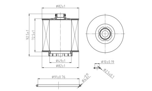 Фильтр масляный (вставка) Carville Racing, арт. CRLR55618