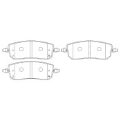 Колодки тормозные дисковые SB NAGAMOCHI, передние, комплект на ось (4 шт), арт. BP80025