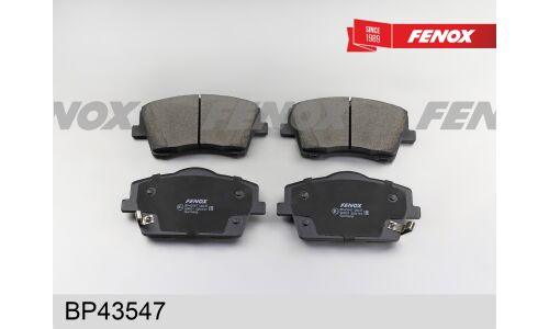 Колодки тормозные дисковые Fenox, передние, комплект на ось (4 шт), арт. BP43547