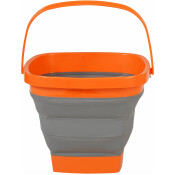 Ведро складное Airline, силиконовое, 10л, серо-оранжевое, арт. ABON004