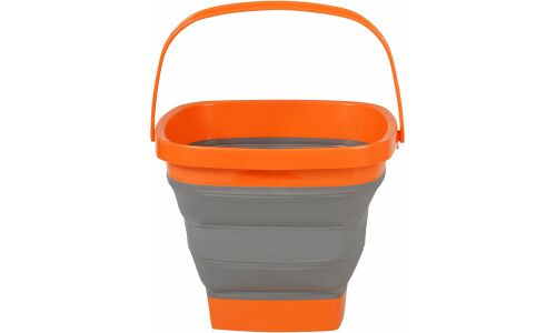 Ведро складное Airline, силиконовое, 10л, серо-оранжевое, арт. ABON004