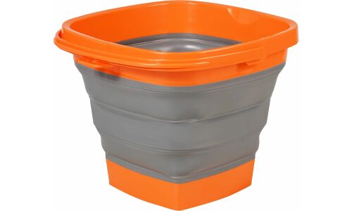 Ведро складное Airline, силиконовое, 10л, серо-оранжевое, арт. ABON004