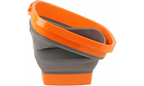 Ведро складное Airline, силиконовое, 10л, серо-оранжевое, арт. ABON004