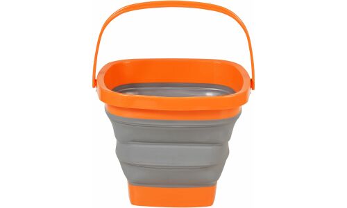 Ведро складное Airline, силиконовое, 5л, серо-оранжевое, арт. ABON003