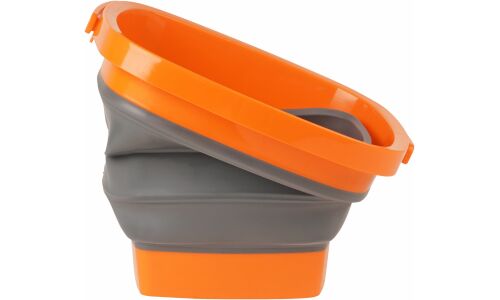 Ведро складное Airline, силиконовое, 5л, серо-оранжевое, арт. ABON003