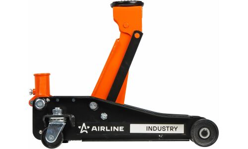 Домкрат гидравлический подкатной Airline Industry, двухпоршневой, 2000кг, подъём 135–380мм, арт. AJ-2F-370