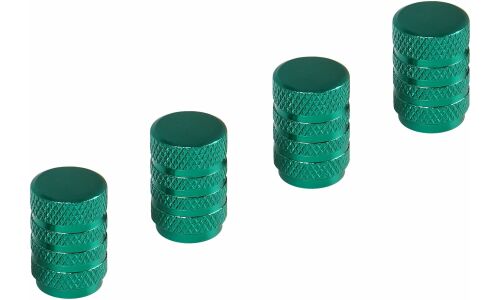 Колпачки на шинный вентиль K-2, зеленые, металл, 4 шт. AIRLINE, арт. AVC14